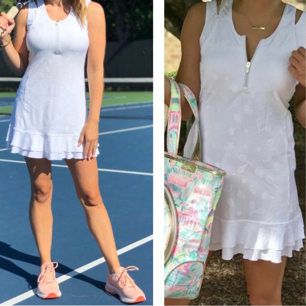 SOLD Lilly Pulitzer Luxletic Tennis Dress Delphina Jacquard Resort Match Size XL - Picture 16 of 16